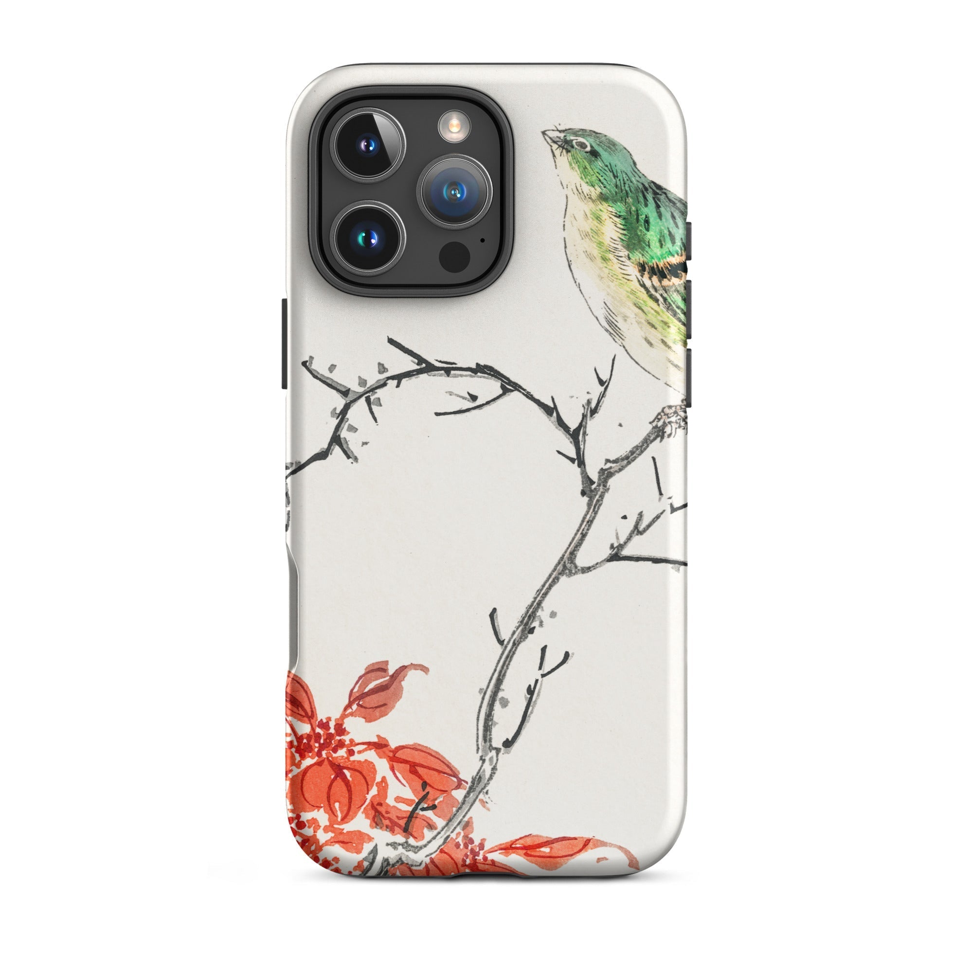 Yellow Bunting Bird - Numata Kashu Iphone Case, 16 Pro Max / Matte, Bird Branch Phone Case