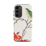 Yellow Bunting Bird - Numata Kashu Phone Case Samsung Galaxy S23 Plus / Matte White Phone Case Delicate Illustration Green Yellow Bird