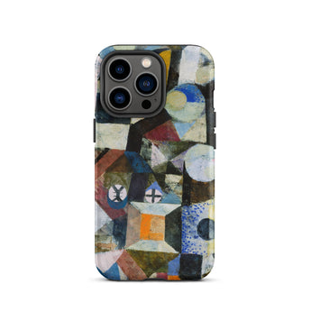 Yellow Half Moon - Paul Klee Phone Case Iphone 13 Pro / Matte Abstract Geometric-patterned Phone Case Vibrant Mix Blues Oranges Yellow Half