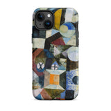 Yellow Half Moon - Paul Klee Phone Case Iphone 15 Plus / Matte Vibrant Abstract Phone Case Bold Geometric Shapes Textured Yellow Half Moon,
