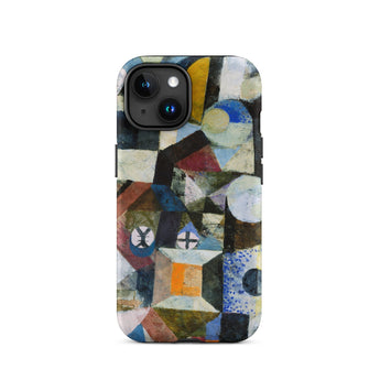 Yellow Half Moon - Paul Klee Phone Case Iphone 15 / Matte Vibrant Abstract Phone Case Bold Geometric Shapes Textured Yellow Half Moon, Paul