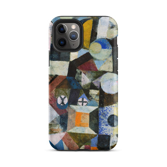 Yellow Half Moon - Paul Klee Phone Case Iphone 11 Pro / Matte Vibrant Abstract Geometric Phone Case Bold Colors Textured Yellow Half Moon,