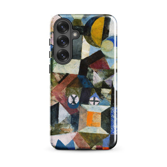 Yellow Half Moon - Paul Klee Phone Case Samsung Galaxy S25 Plus / Matte Phone Case Vibrant Abstract Geometric Design Bold Colors Yellow
