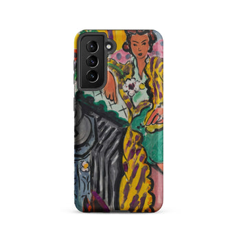 Yellow Odalisque - Henri Matisse Phone Case Samsung Galaxy S21 / Matte Vibrant Stylized Phone Case Woman Bold Yellow Green Odalisque