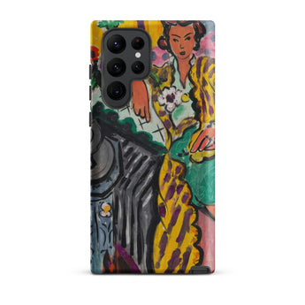 Yellow Odalisque - Henri Matisse Phone Case Samsung Galaxy S22 Ultra / Matte Vibrant Stylized Phone Case Woman Yellow Purple Patterned