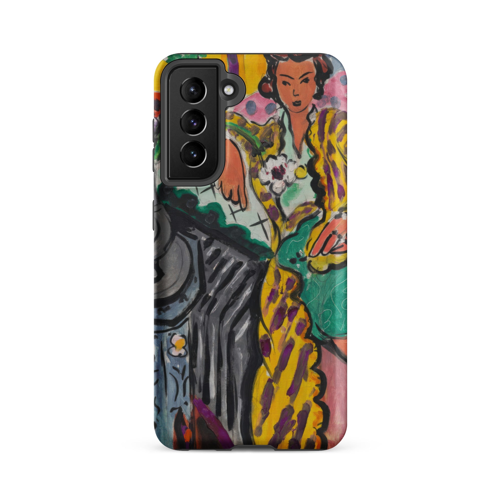 Yellow Odalisque Henri Matisse Samsung Case, Galaxy S21 Fe / Matte, Smartphone Case Colorful Stylized Painting Woman Patterned Coat