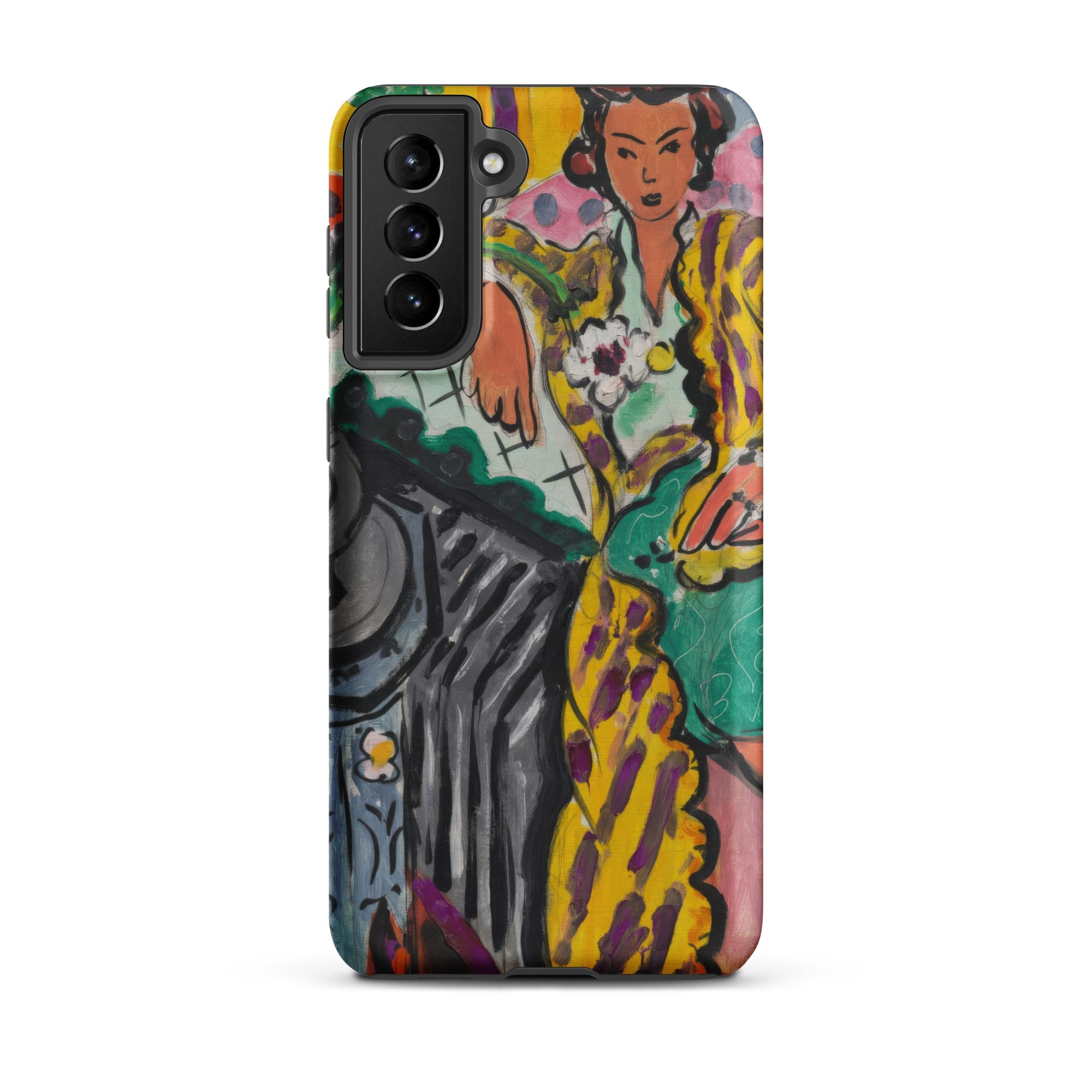 Yellow Odalisque Henri Matisse Samsung Case, Galaxy S21 Plus / Matte, Smartphone Case Abstract Art Depiction Woman Colorful Robe