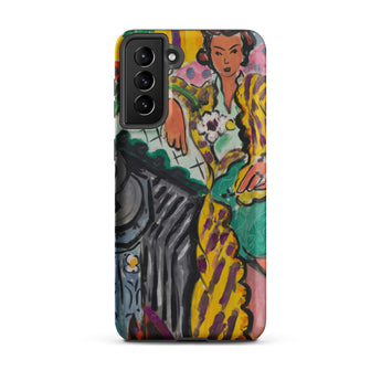Yellow Odalisque - Henri Matisse Samsung Case, Galaxy S21 Plus / Matte, Smartphone Case Abstract Art Depiction Woman Colorful Robe