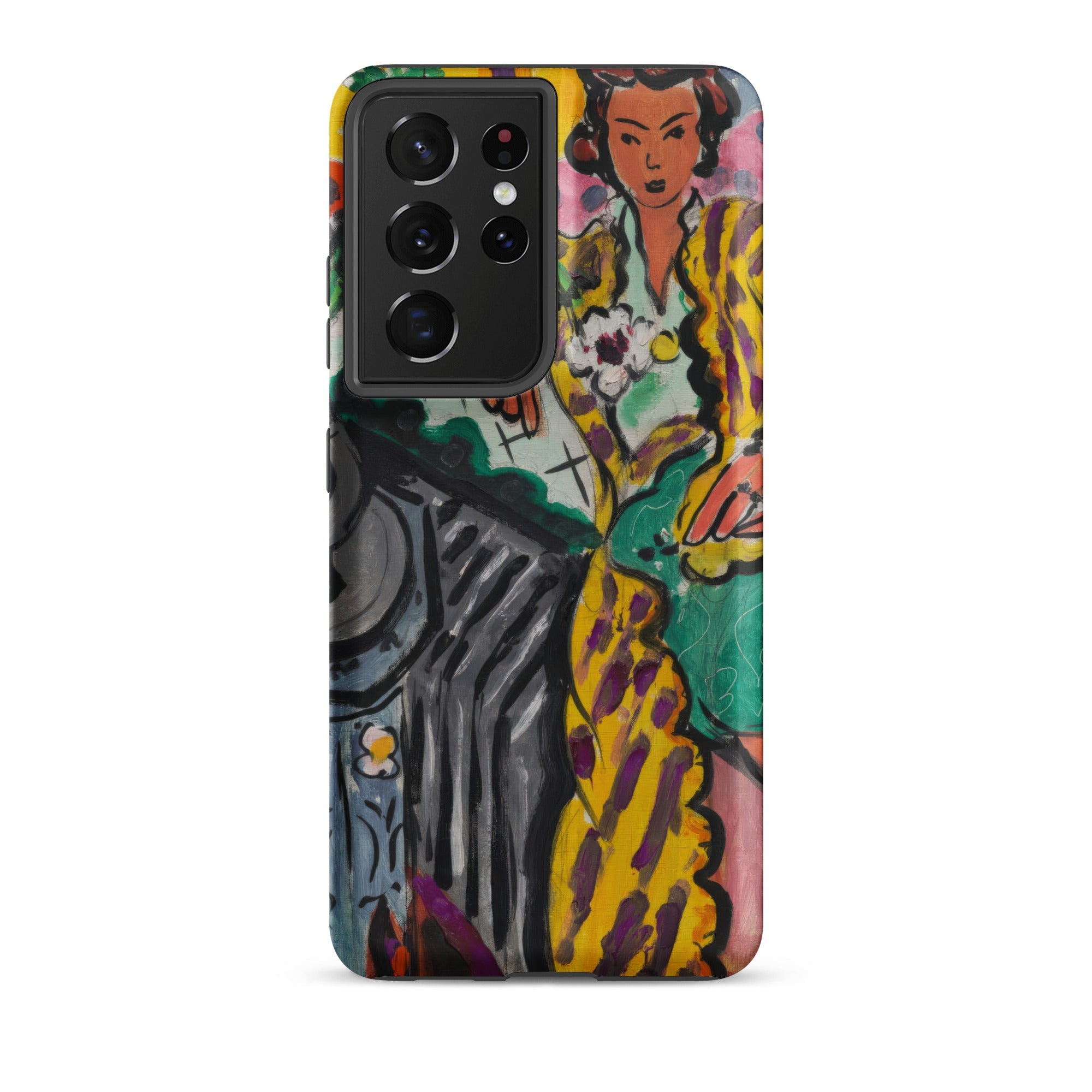 Yellow Odalisque Henri Matisse Samsung Case, Galaxy S21 Ultra / Matte, Phone Case Colorful Illustrative Design Woman Patterned Coat