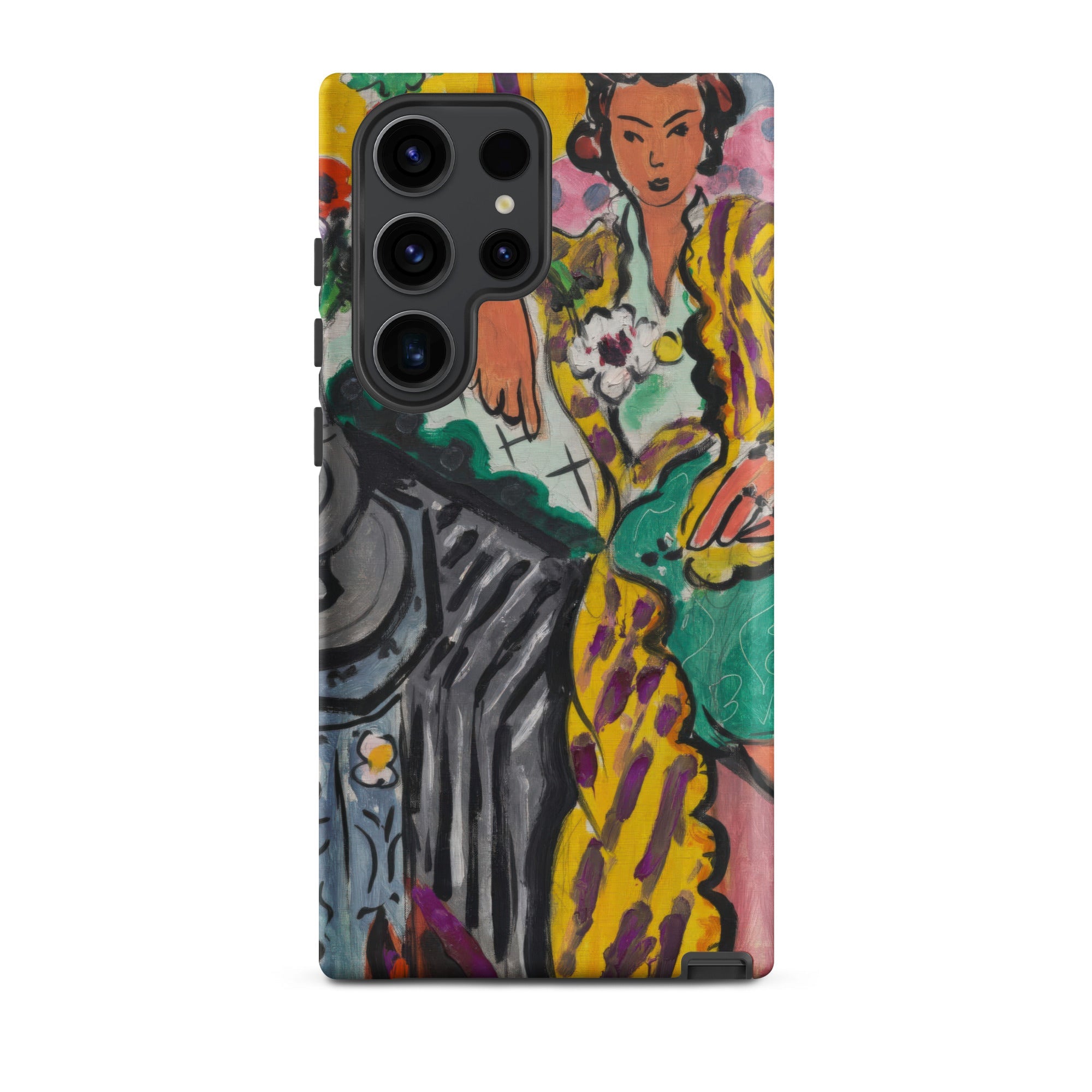 Yellow Odalisque Henri Matisse Samsung Case, Galaxy S23 Ultra / Matte, Phone Case Vibrant Abstract Art Design Woman Striped