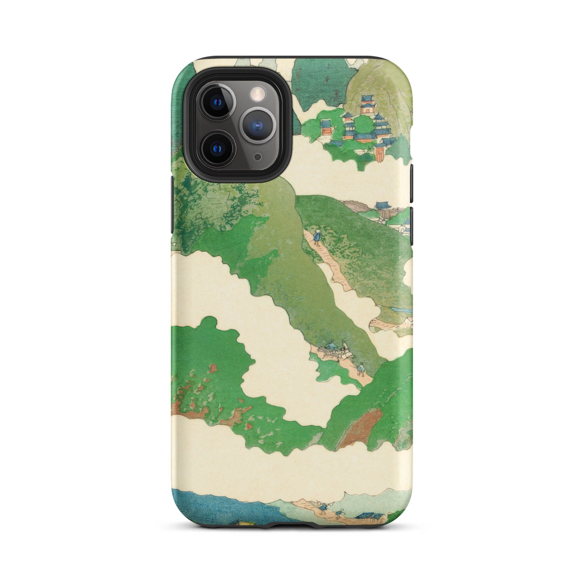 The Yellow River Fukuda Bisen Iphone Case, 11 Pro / Matte, Green Beige Patterned Phone Case