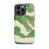 The Yellow River - Fukuda Bisen Iphone Case, 14 Pro Max / Matte, Green Beige Phone Case