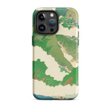 The Yellow River - Fukuda Bisen Iphone Case, 15 Pro Max / Matte, Green Beige Phone Case