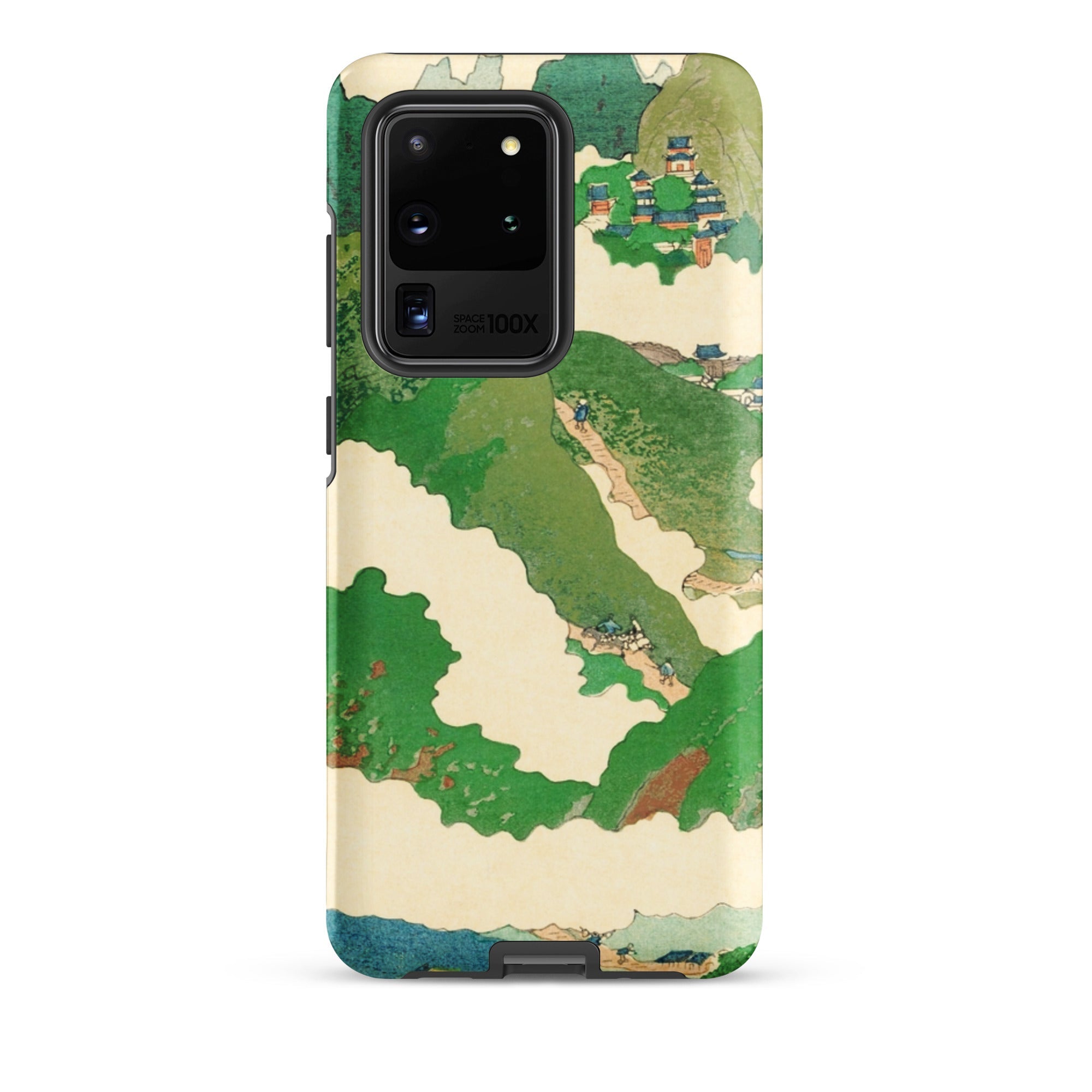 The Yellow River Fukuda Bisen Samsung Case, Galaxy S20 Ultra / Matte, Smartphone Case Landscape Design Mountains Clouds Traditional