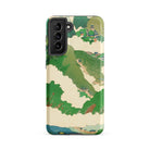 The Yellow River Fukuda Bisen Samsung Case, Galaxy S21 Fe / Matte, Phone Case Green Beige Landscape Illustration
