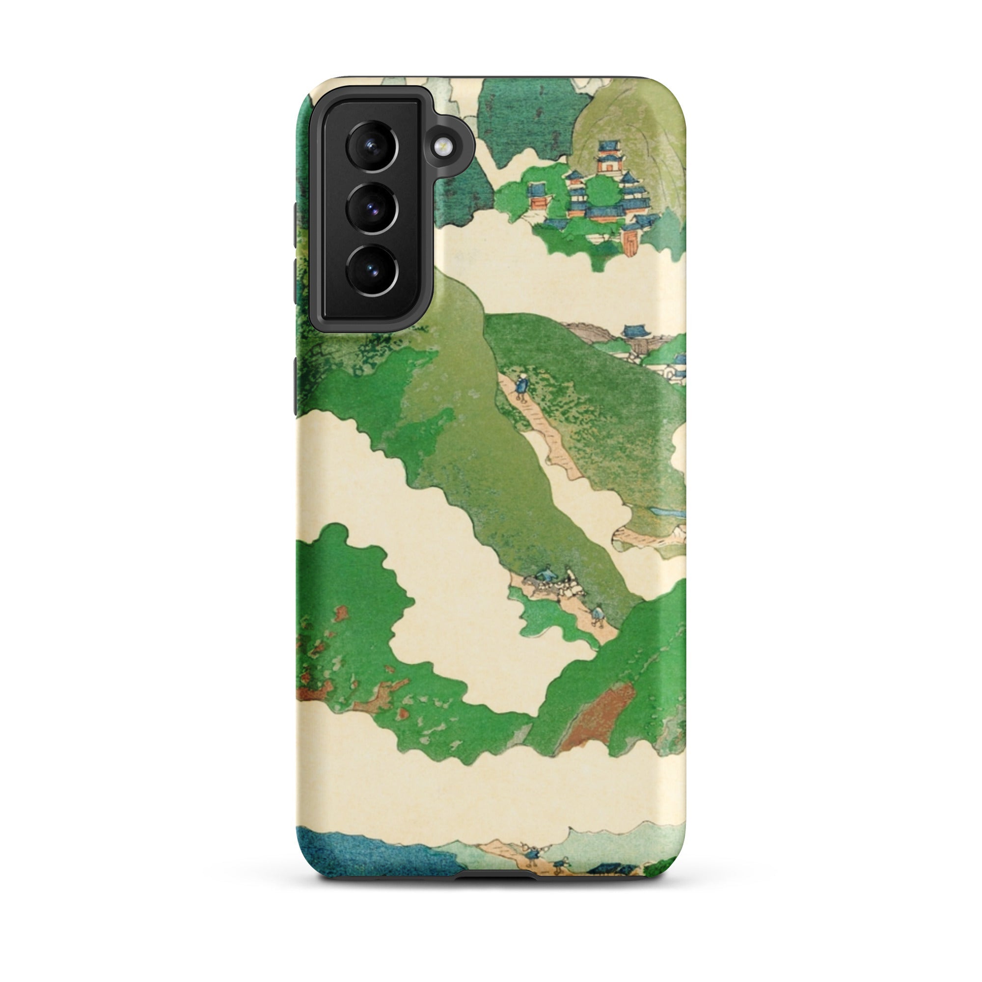 The Yellow River Fukuda Bisen Samsung Case, Galaxy S21 Plus / Matte, Phone Case Stylized Landscape Painting Mountains Clouds