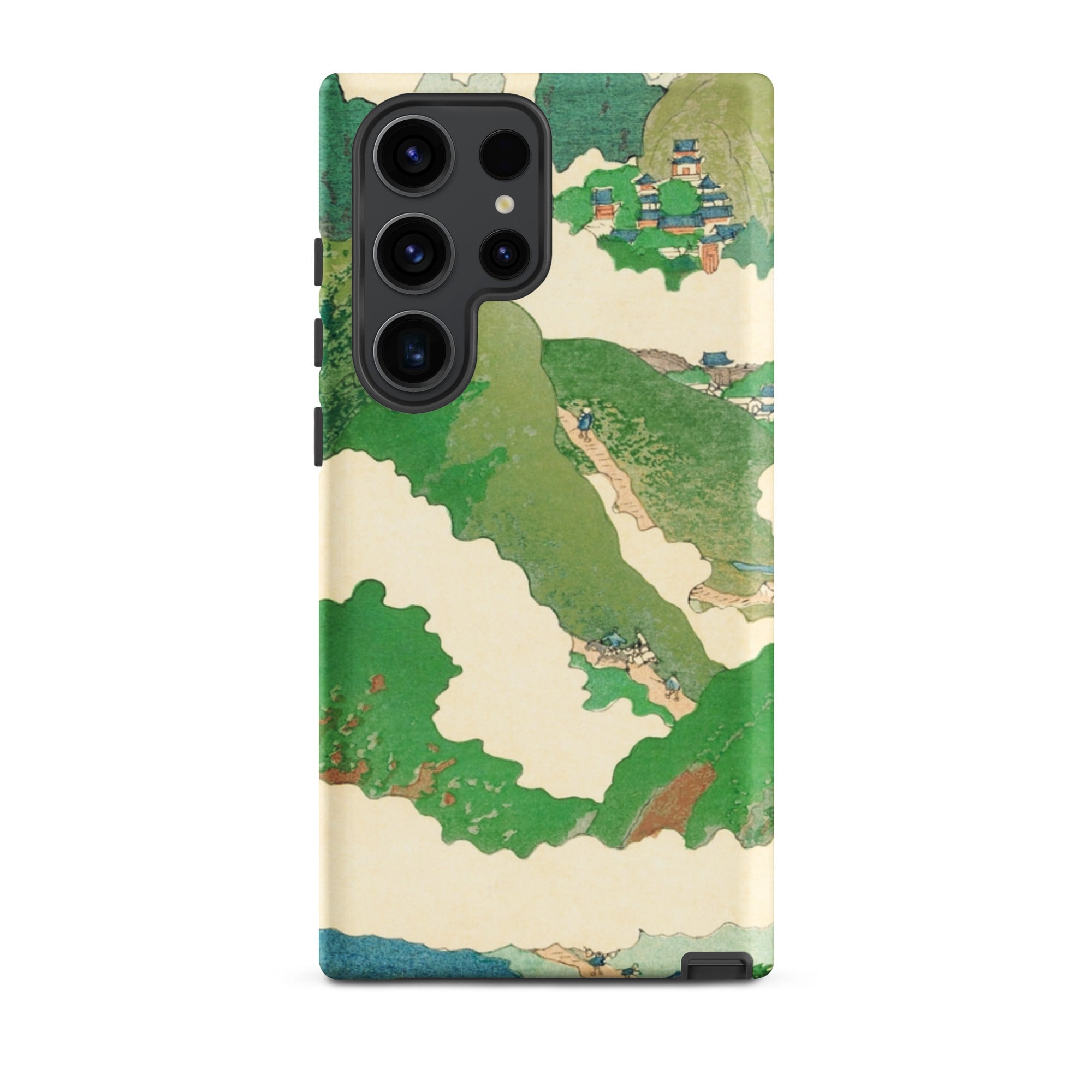 The Yellow River Fukuda Bisen Samsung Case, Galaxy S23 Ultra / Matte, Smartphone Case Artistic Landscape Design Mountains Clouds Traditional