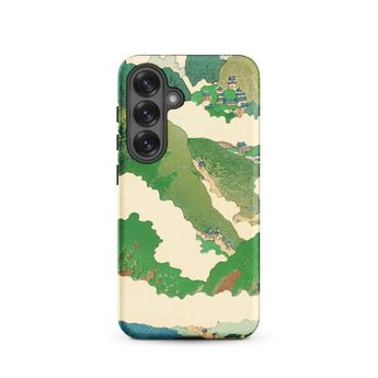 The Yellow River - Fukuda Bisen Samsung Case, Galaxy S25 / Matte, Phone Case Japanese Landscape Art Print Clouds Mountains