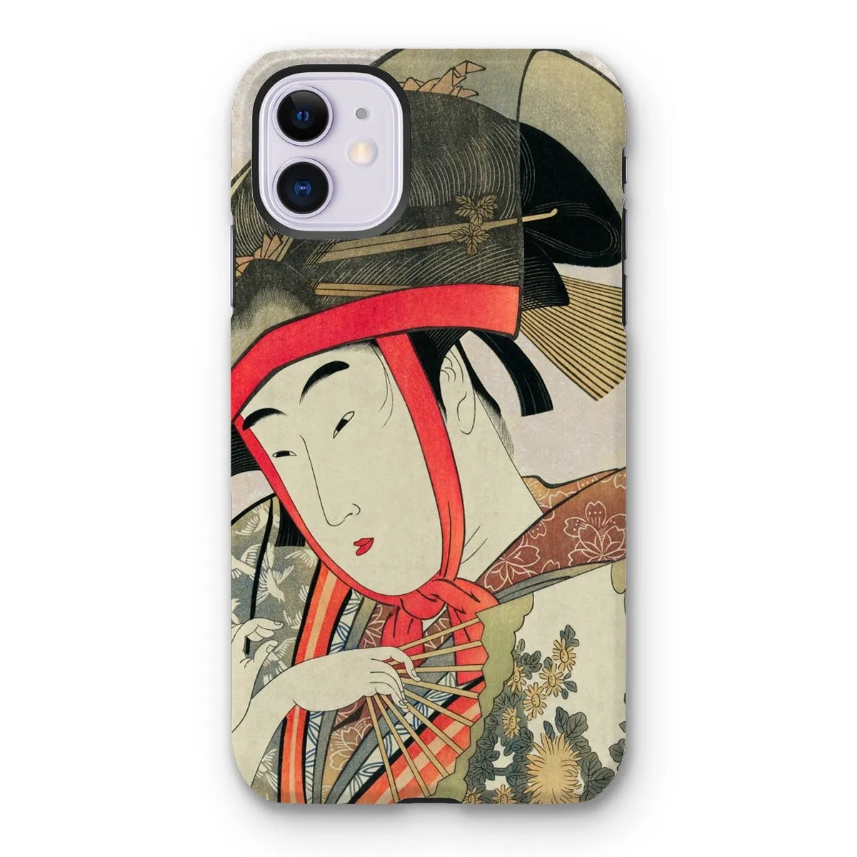 Yoshiwara Suzume - Japanese Ukiyo-e Art Phone Case - Utamaro - Iphone 11 / Matte - Mobile Phone Cases - Aesthetic Art