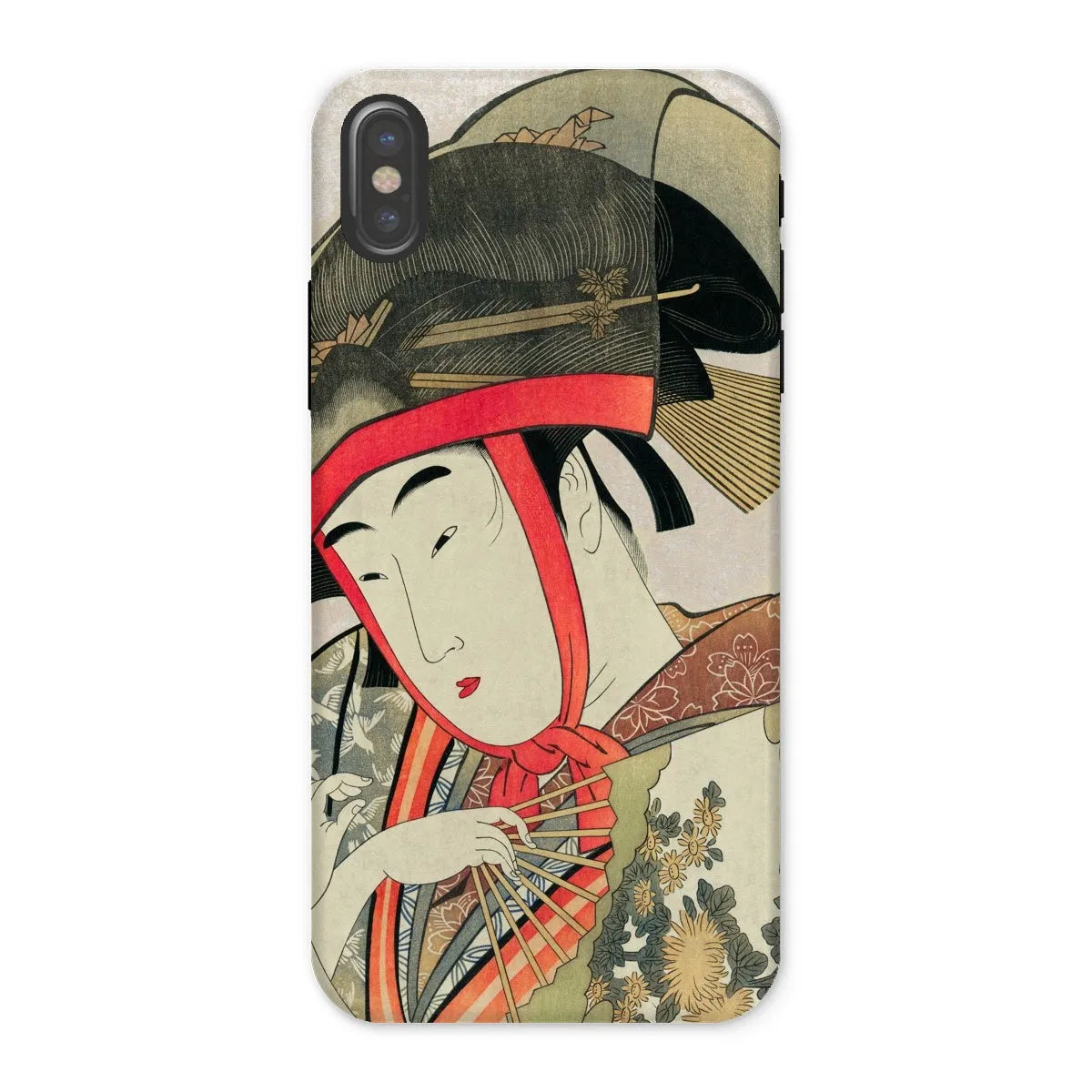 Yoshiwara Suzume - Japanese Ukiyo-e Art Phone Case - Utamaro - Iphone x / Matte - Mobile Phone Cases - Aesthetic Art