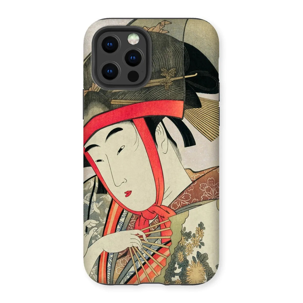 Yoshiwara Suzume - Japanese Ukiyo-e Art Phone Case - Utamaro - Iphone 12 Pro / Matte - Mobile Phone Cases - Aesthetic