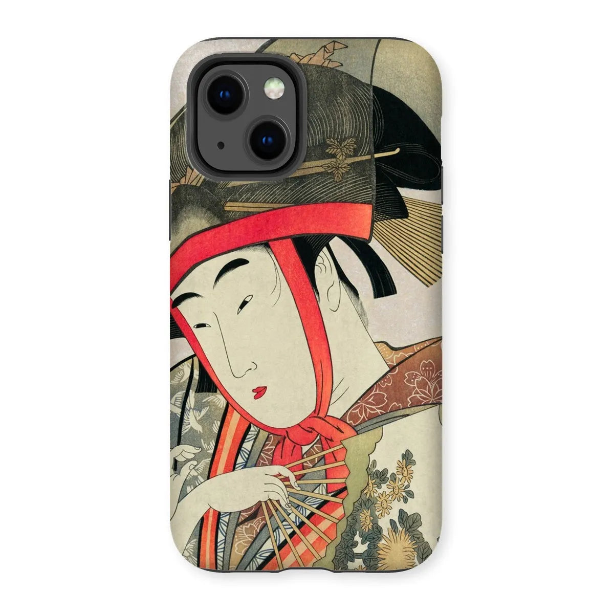 Yoshiwara Suzume - Japanese Ukiyo-e Art Phone Case - Utamaro - Iphone 13 / Matte - Mobile Phone Cases - Aesthetic Art