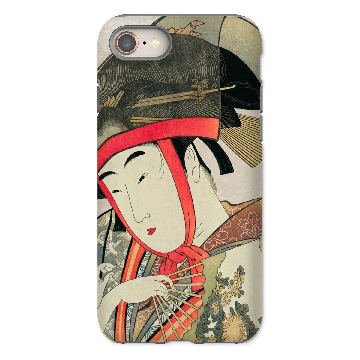Yoshiwara Suzume - Japanese Ukiyo-e Art Phone Case - Utamaro - Iphone 8 / Matte - Mobile Phone Cases - Aesthetic Art