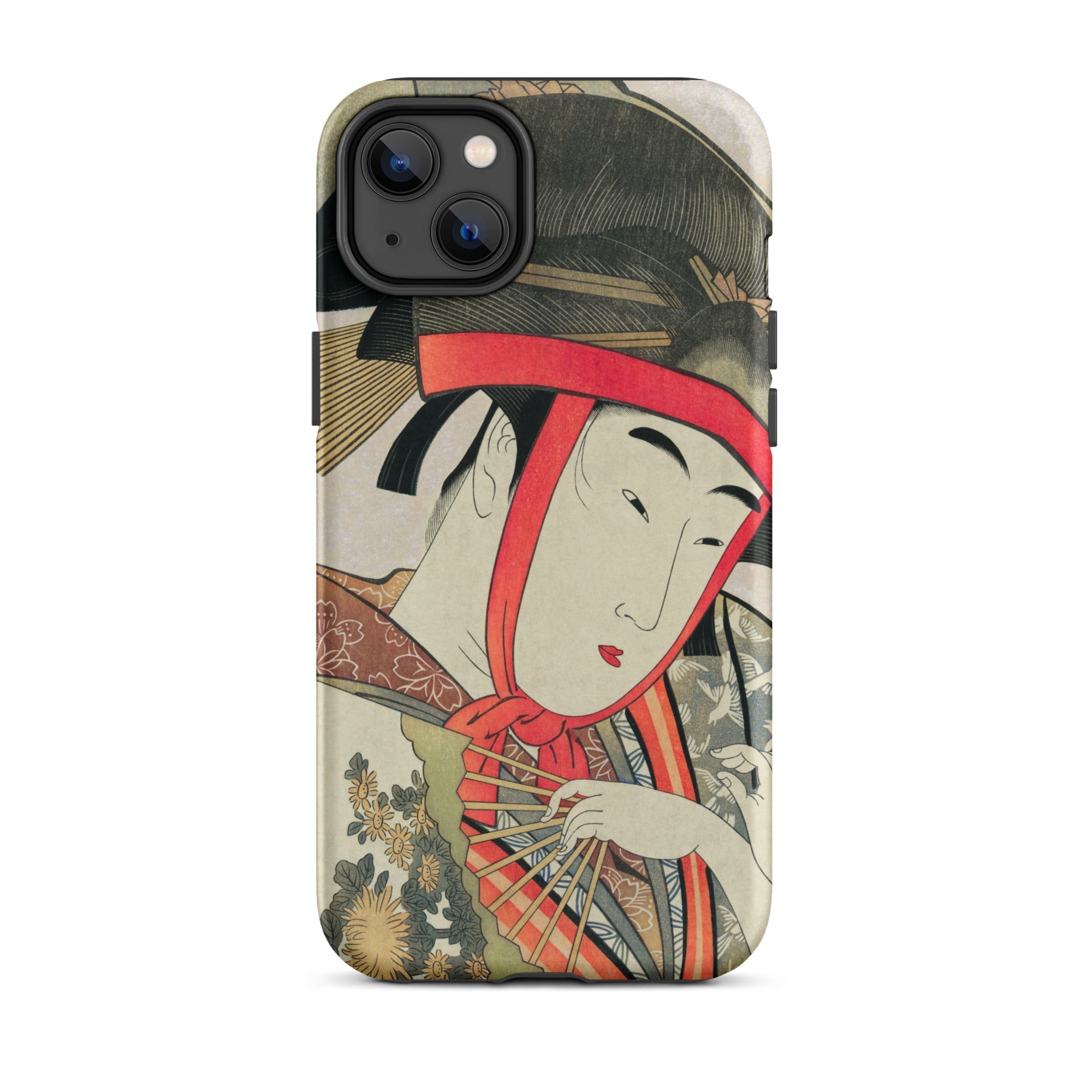 Yoshiwara Suzume Utamaro Ukiyo e Iphone Case, 14 Plus / Matte, Japanese Art Phone Case