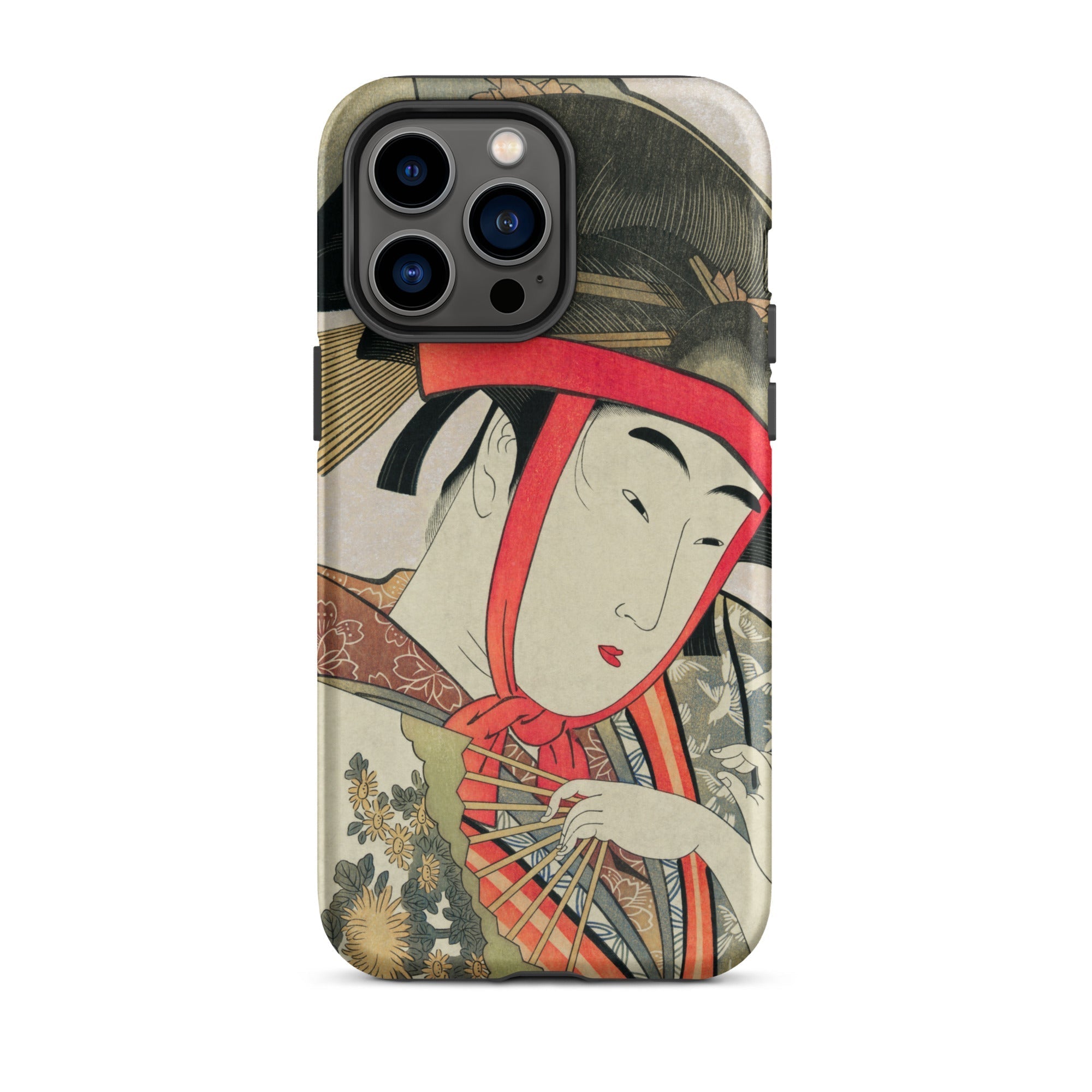 Yoshiwara Suzume Utamaro Ukiyo e Iphone Case, 14 Pro Max / Matte, Phone Case Japanese Art