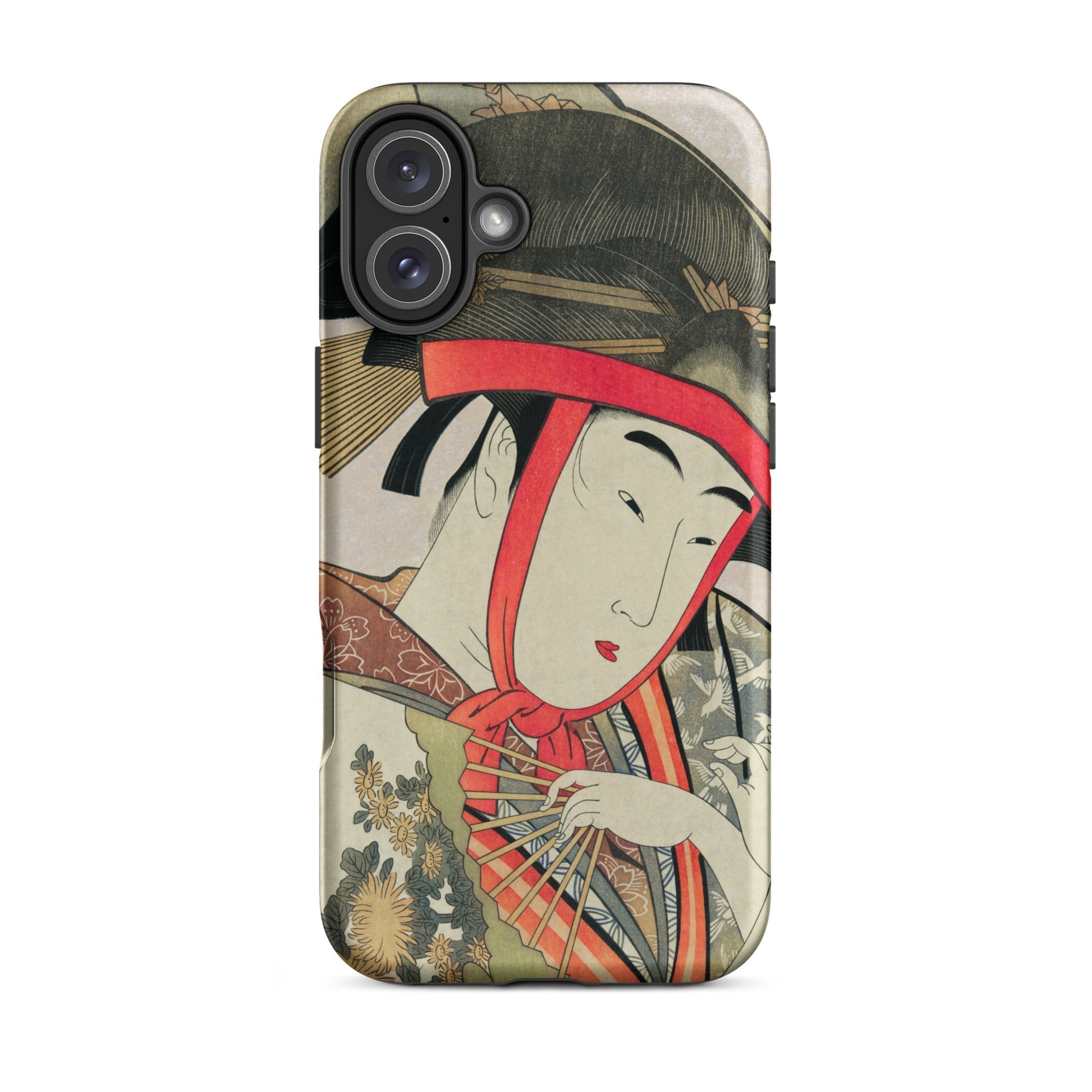 Yoshiwara Suzume Utamaro Ukiyo e Iphone Case, 16 Plus / Matte, Phone Case Japanese Art