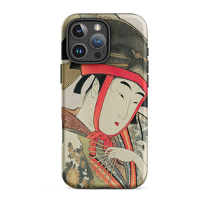 Yoshiwara Suzume - Utamaro Ukiyo-e Iphone Case, 16 Pro Max / Matte, Iphone Case Japanese Art