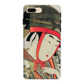 Yoshiwara Suzume - Utamaro Ukiyo-e Iphone Case, 8 Plus / Matte, Phone Case Traditional Japanese Ukiyo-e Artwork Geisha Red
