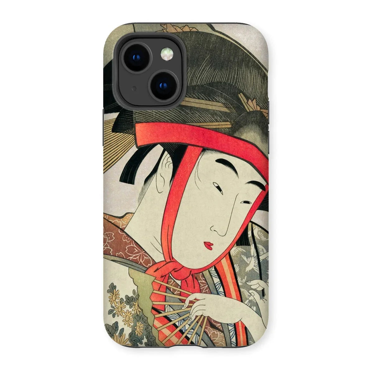 Yoshiwara Suzume - Utamaro Ukiyo-e Iphone Case - 14 / Gloss