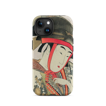 Yoshiwara Suzume - Utamaro Ukiyo-e Phone Case Iphone 15 / Matte Japanese Art Phone Case Utamaro Kitagawa, Kitagawa’s Ukiyo-e Masterpiece,