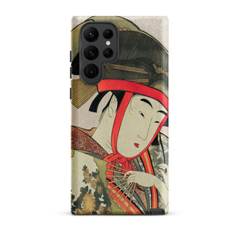 Yoshiwara Suzume - Utamaro Ukiyo-e Phone Case Samsung Galaxy S22 Ultra / Matte Phone Case Traditional Japanese Woodblock Print Geisha Bold