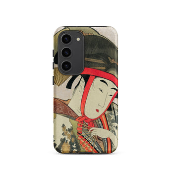 Yoshiwara Suzume - Utamaro Ukiyo-e Phone Case Samsung Galaxy S23 / Matte Phone Case Vintage-style Illustration Japanese Geisha Traditional