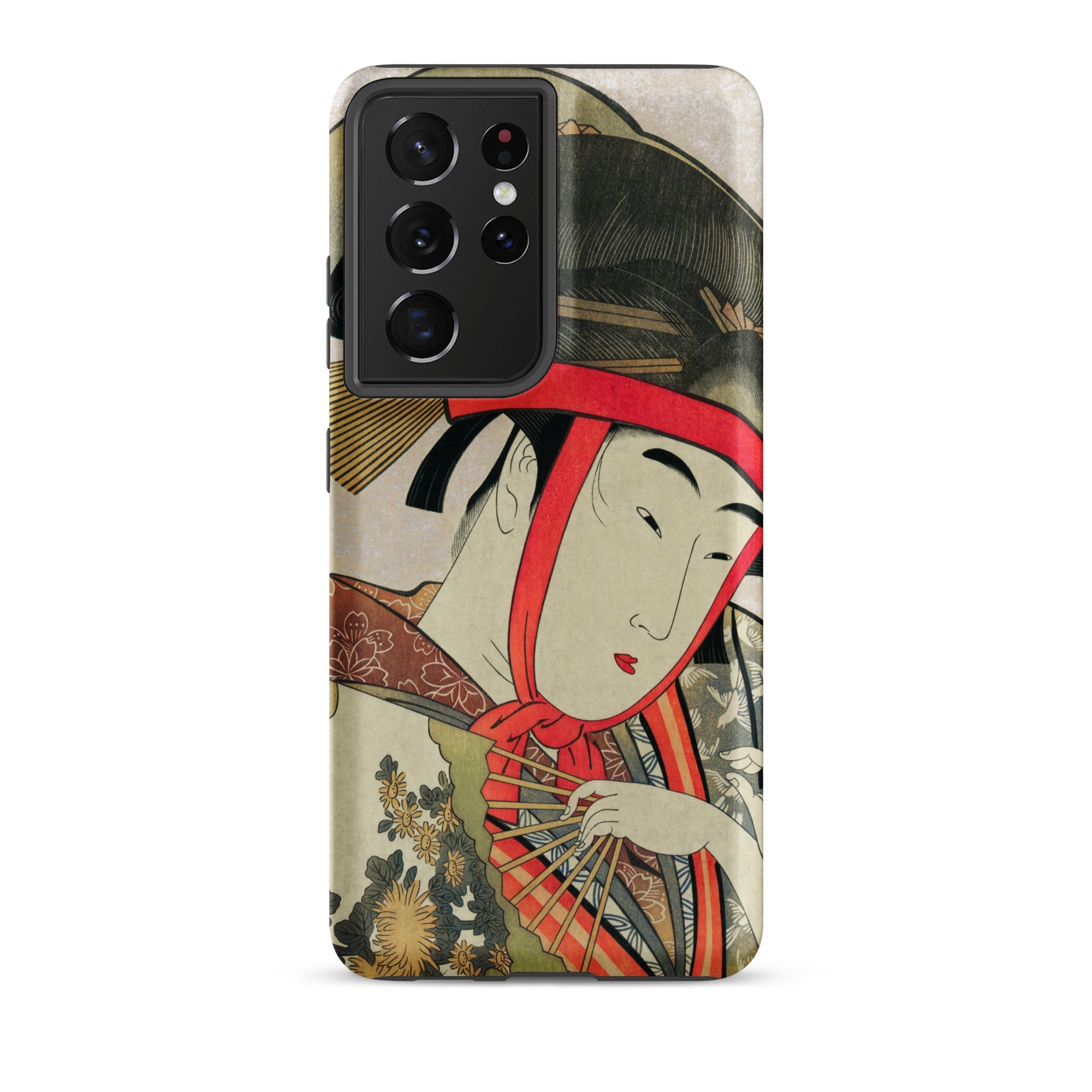 Yoshiwara Suzume Utamaro Ukiyo e Samsung Case, Galaxy S21 Ultra / Matte, Smartphone Case Traditional Japanese Ukiyo Style Print Woman