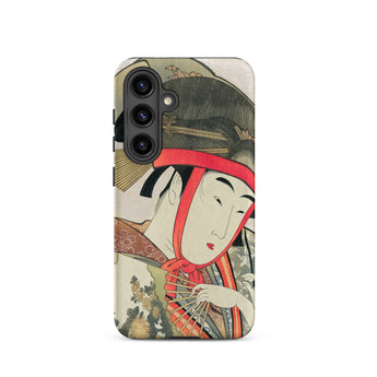 Yoshiwara Suzume - Utamaro Ukiyo-e Samsung Case, Galaxy S24 / Matte, Smartphone Case Ukiyo-e-style Portrait Person Traditional Japanese