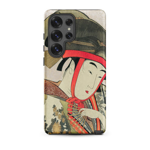 Yoshiwara Suzume - Utamaro Ukiyo-e Samsung Case, Galaxy S25 Ultra / Matte, Smartphone Case Traditional Japanese Ukiyo-e Style Print Woman
