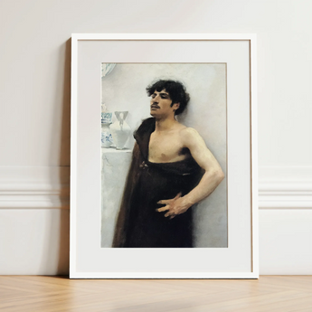 Young Man in Reverie - John Singer Sargent Art Print / Canvas, 12x16’’ / 31x41cm / White Frame / Matboard, Posters Prints & Visual Artwork,