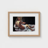 Young Naked Man on a Bed with Cat - Giovanni Lanfranco Art Print / Canvas Fine, Playful Desire Prints