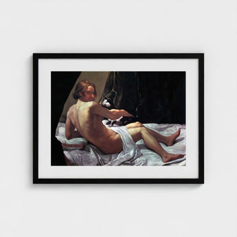 Young Naked Man on a Bed with Cat - Giovanni Lanfranco Art Print / Canvas Fine, Playful Desire Prints