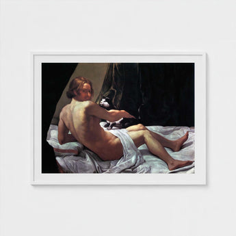 Young Naked Man on a Bed with Cat - Giovanni Lanfranco Art Print / Canvas Fine, Playful Desire Prints
