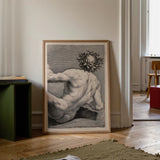 Young Naked Man with a Wreathed Head - J.d. Herz Art Print / Canvas, Posters Prints & Visual Artwork, Toby Leon