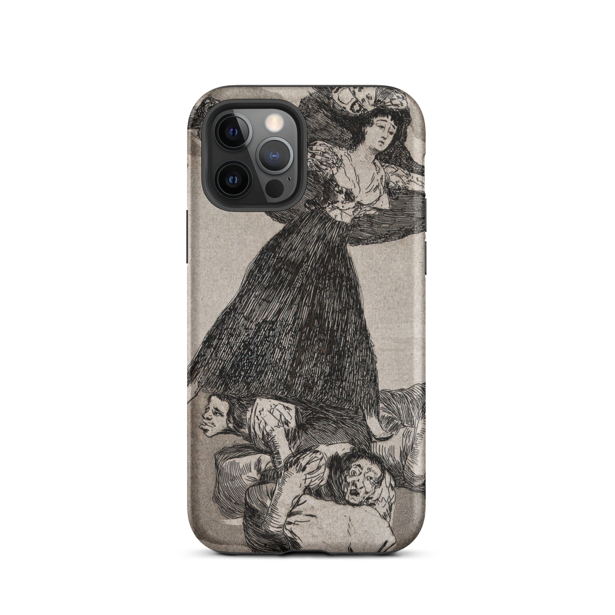 A Young Woman Flying in the Air - Francisco De Goya Iphone Case, 12 Pro / Matte, Iphone Goya Print Phone Case