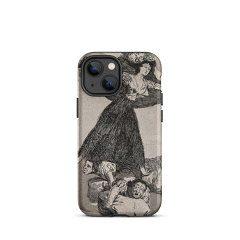 A Young Woman Flying in the Air - Francisco De Goya Iphone Case, 13 Mini / Matte, Smartphone Goya-inspired Disparate Femenino Case