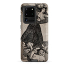 A Young Woman Flying in the Air - Francisco De Goya Samsung Case, Galaxy S20 Ultra / Matte, Smartphone Case Black White Artwork Print