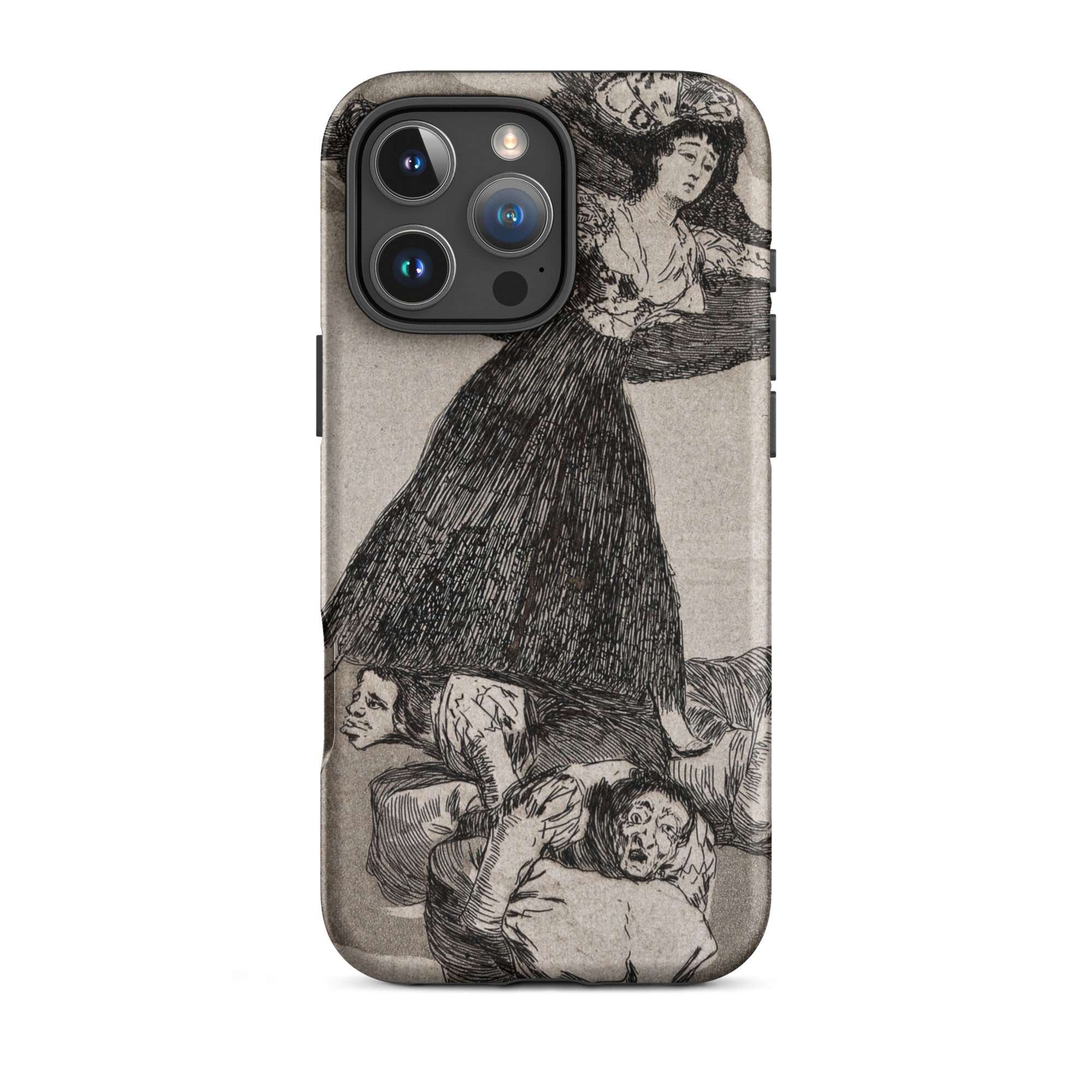 A Young Woman Flying in the Air - Francisco Goya Iphone Case, 16 Pro Max / Matte, Iphone Goya-inspired Art Print Case