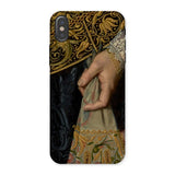 Young Woman - Nicolaes Pickenoy Phone Case Iphone x / Matte Ornate Phone Case Nicolaes Pickenoy, Hand Grips Embroidered Gloves, Pickenoy