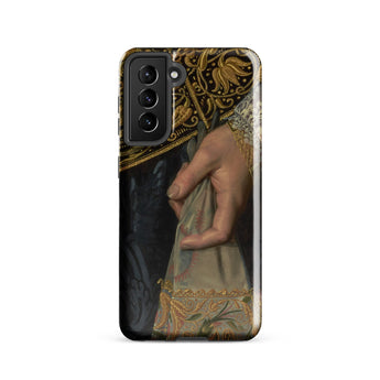 Young Woman - Nicolaes Pickenoy Samsung Case, Galaxy S21 / Gloss, Black Smartphone Case Ornate Gold Dark-colored Fabric Design